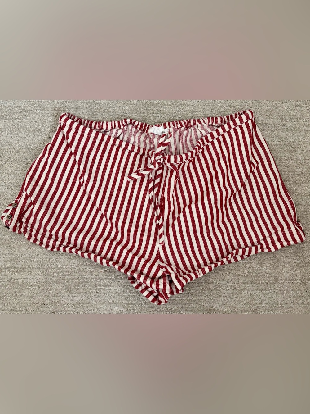 Women’s Linen Striped Shorts